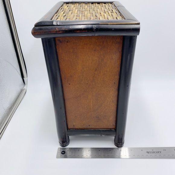 Mini Rattan Cabinet / Jewelry Box With 2 Drawers - Picture 10 of 11